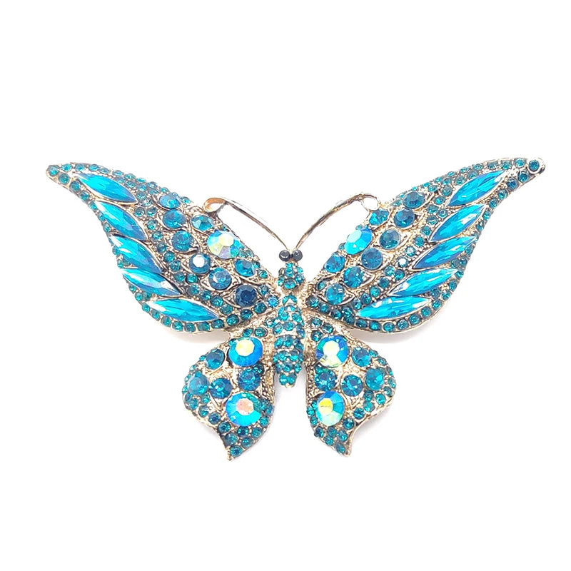 Glassstone Butterfly Brooches Pins Vintage Wedding Party Jewelry
