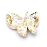 High-end Glass Stone Butterfly Brooch