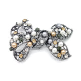Pearl Zircon Bow Tie Retro Corsage Clothing Accessories Brooch Jewelry