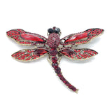 Dragonfly Rhinestone Brooch Vintage Coat Pin 10 Colors