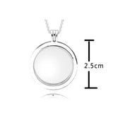 925 Silver Floating Locket Heart Key Necklace