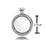 925 Silver Floating Locket Heart Key Necklace