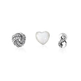 Silver 925 FLOATING LOCKET Small Charm Infinite Double Heart