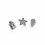 Silver 925 FLOATING LOCKET Small Charm Infinite Double Heart
