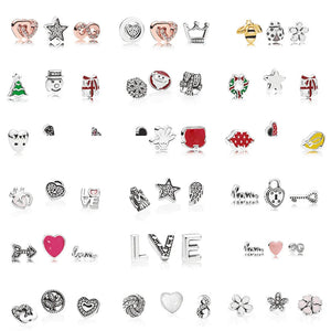 Silver 925 FLOATING LOCKET Small Charm Infinite Double Heart