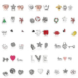 Silver 925 FLOATING LOCKET Small Charm Infinite Double Heart