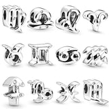 925 Silver Winter Zodiac Charm Beads for DIY Bracelet
