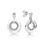 925 Silver Logo Earrings Ladies Girls Wedding Ball Jewelry