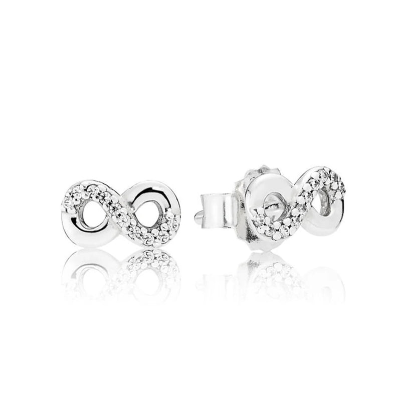 925 Sterling Silver Earrings with Original Logo - Ladies and Girls Jewelry