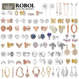 925 Silver Earrings with Logo for Ladies and Girls