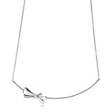 925 Sterling Silver Chain Necklace with Logo Charm