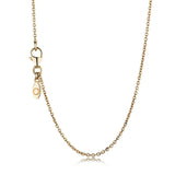 925 Silver Chain Necklace with Logo Charm for Woman