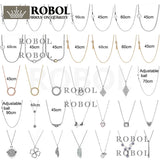 925 Silver Chain Necklace Logo Charm for Woman