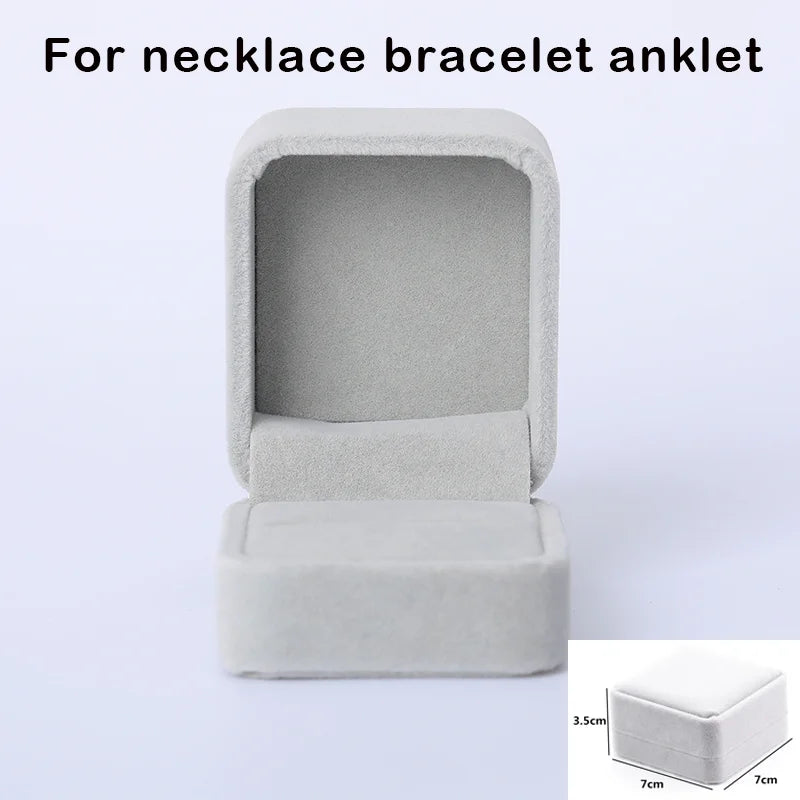 Jewelry Box Paper Boxes Velvet Cloth Box Wedding Jewelry Display Box