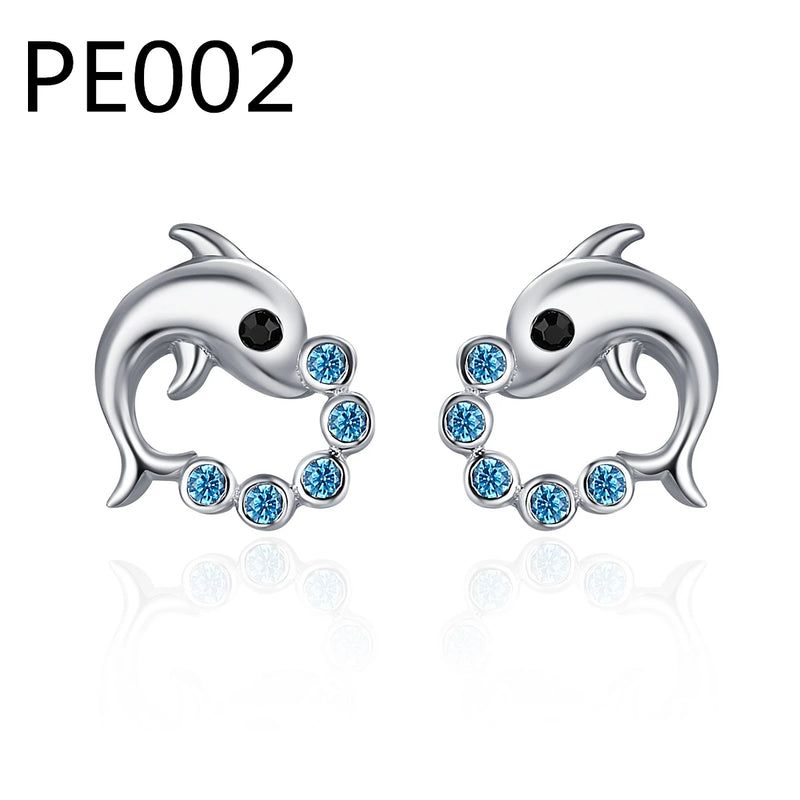 PE1 Bird Pendant Tassel Crystal Earrings Ladies Jewelry