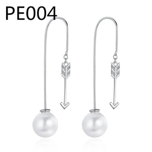 PE1 Punk Minimalist Word Stud Earrings Allergy Rod Earpins Ear Plug Alloy