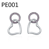 PE1 Punk Minimalist Word Stud Earrings Allergy Rod Earpins Ear Plug Alloy