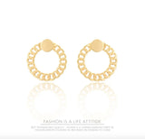 PE2 Stainless Steel Hoop Men's Earring Stud