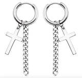 PE4 Punk Cross Cartilage Drop Earrings MZ6666