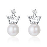 Sterling Silver Cultured Freshwater Pearl Stud Earrings for Women