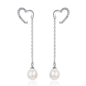 Silver Earring Women Small Hearts Crystal Wedding Gift Jewelry