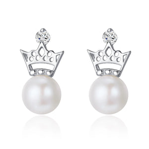 Silver Earring Women Small Hearts Crystal Wedding Gift Jewelry