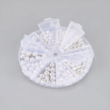 PEACOBLUE Pearl Beads 10 Sizes Round Pearl Beads Loose Bracelet Pearls