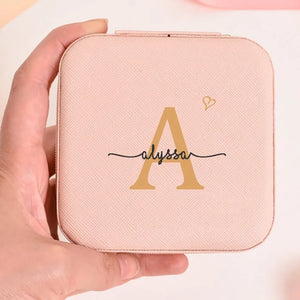 Personalised Jewelry Box Bridesmaid Storage Travel Case Bridal Gift