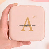 Personalised Jewelry Box Bridesmaid Storage Travel Case Bridal Gift