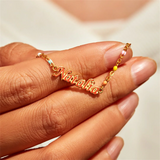 Personalized Enamel Bracelet - Boho Ceramic Beads Gift For Bridesmaid