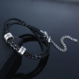 Personalized Men Braided Bracelet with Family Names Beads