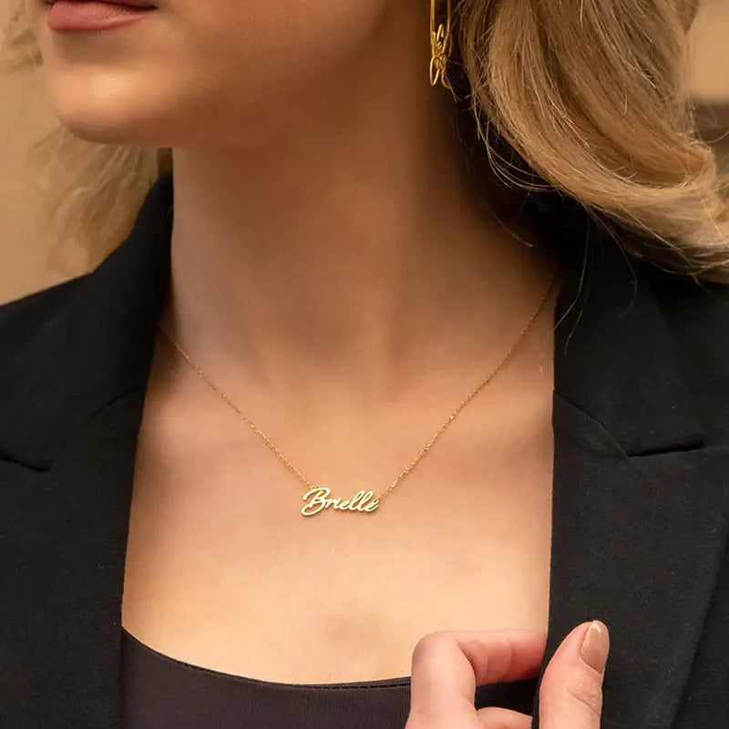 Personalized Name Necklace, Custom Gift for Her, Stainless Steel Jewelry