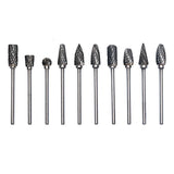 10 Pcs Carbide Rotary File Wood Carving Cutter Tools Engraving Milling Cutter