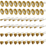 60PC Steel Brass Wire Wheel Brushes Set Kit for Rotary Tools Rust Polishing
