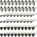 60PC Steel Brass Wire Wheel Brushes Set Kit for Rotary Tools Rust Polishing