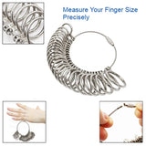 Metal Ring Sizer Mandrel Rings Size Measure Tool Finger Gauge Kit Jewellery
