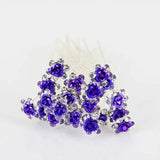 Bridal Wedding Hair Pins Rose Flower Crystal Hair Clips Women Jewelry Gift