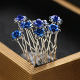 Bridal Wedding Hair Pins Rose Flower Crystal Hair Clips Women Jewelry Gift