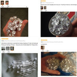 20PCS Round Crystal Rhinestone Hair Pins Wedding Bridal Accessories Hair Clip