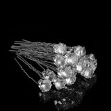 20PCS Round Crystal Rhinestone Hair Pins Wedding Bridal Accessories Hair Clip