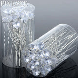 20PCS Round Crystal Rhinestone Hair Pins Wedding Bridal Accessories Hair Clip