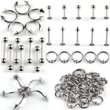 PINKSEE Steel Tragus Bar Barbell Ring Body Jewelry Piercing