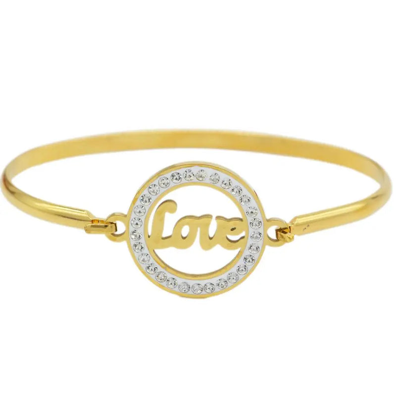 PINXUN Openable Bangle Love Ethiopian Jewelry African Metal Bracelet