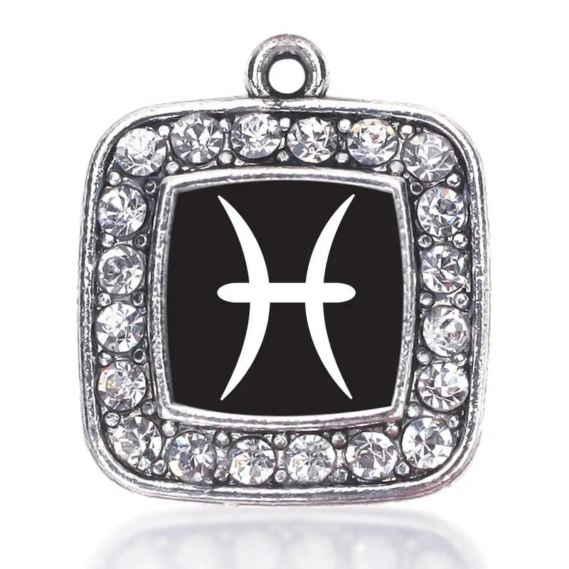 Pisces Zodiac Circle Charm Necklace