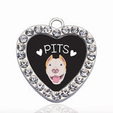 Pit Bull Lover Circle Charm for Jewelry Making