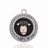 Pit Bull Lover Circle Charm for Jewelry Making