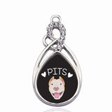Pit Bull Lover Circle Charm for Jewelry Making