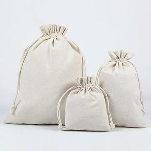 PK-011 Linen Jewelry Bag Drawstring Bag Logo Printed Jewelry Bag Pouch Packaging