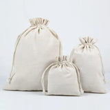 PK-011 Linen Jewelry Bag Drawstring Bag Logo Printed Jewelry Bag Pouch Packaging