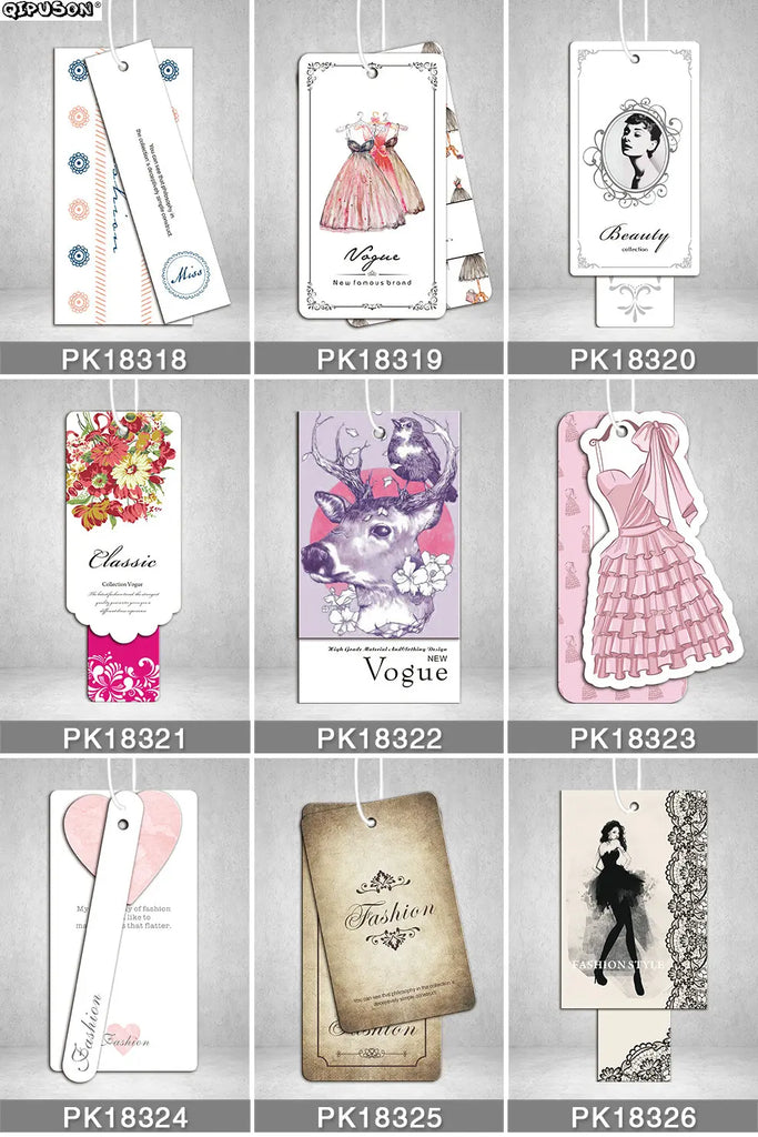 Custom Clothing Paper Swing Tag with Glue Needle String